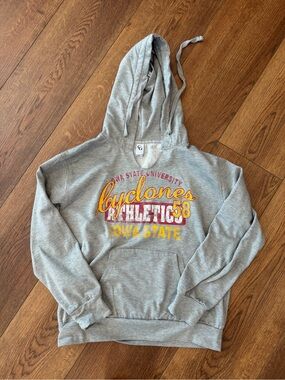 Iowa State Cyclones Gray Hooded Sweatshirt with Drawstrings